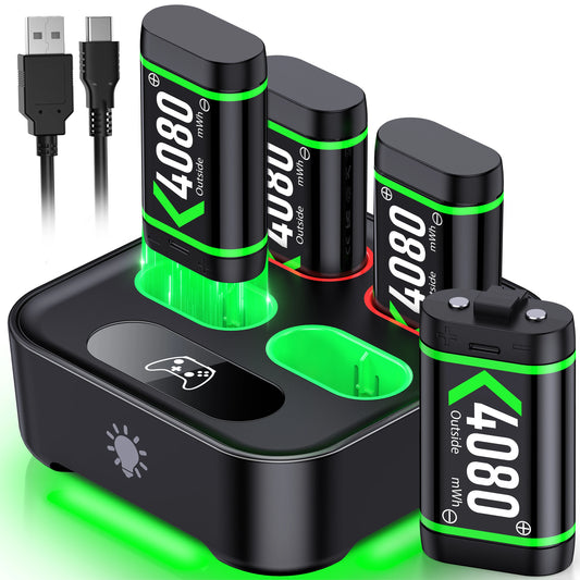 Rechargeable Battery for Xbox One Controller 4 X 3600Mwh Battery for Xbox One/Xbox Series X/S Charging Accessories ﻿